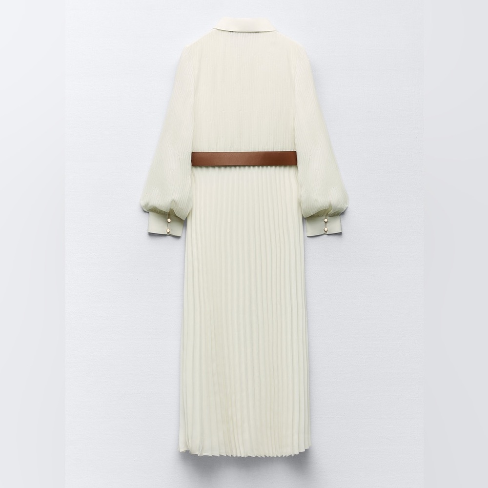 ZARA Pleated Shirtdress - Picture 4 of 12